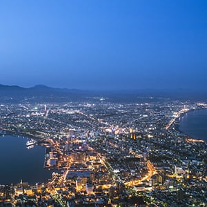 函館山から見た夜景の写真